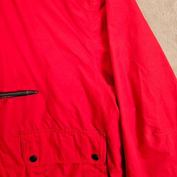 VTG Eddie Bauer Red Hooded Jacket Men's Size XL Windbreaker Long Sleeve Outdoor - Picture 2 of 13
